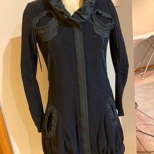 An interesting black warm jacket